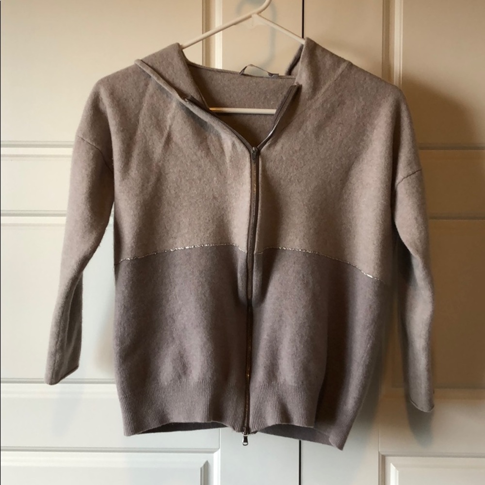 Hooded Fabiana wool zip up hoodie small